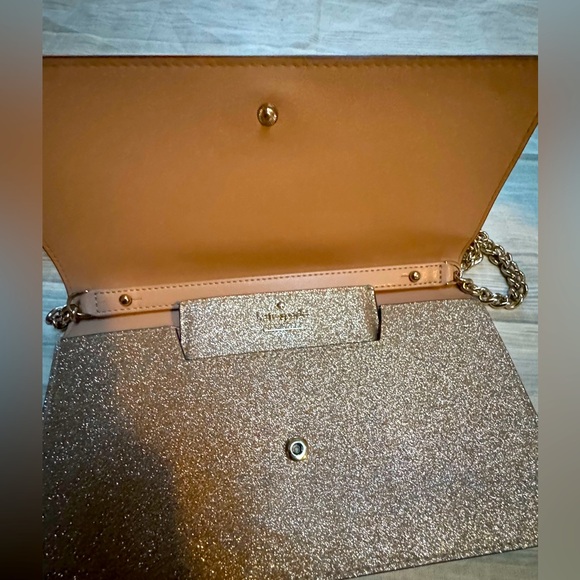 Kate Spade Pink Silver Glitter Women's Crossbody & Card Case - Like New - Picture 10 of 11